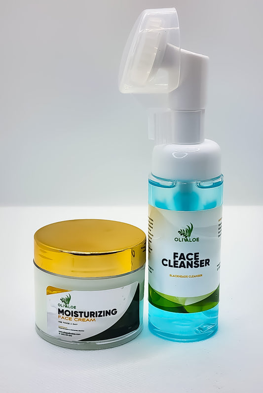 Cleanser and moisturizer set